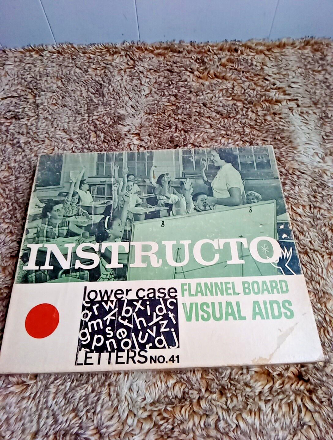 Vintage 1960s INSTRUCTO Flannel Board Visual Aids Lower Case Letters A-Z #41