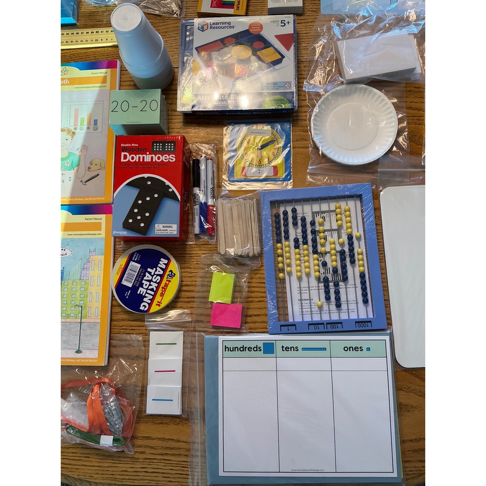 Moving Beyond the Page Math Age 6-8 Semester 1 & 2 Manuals & Manipulatives Kit