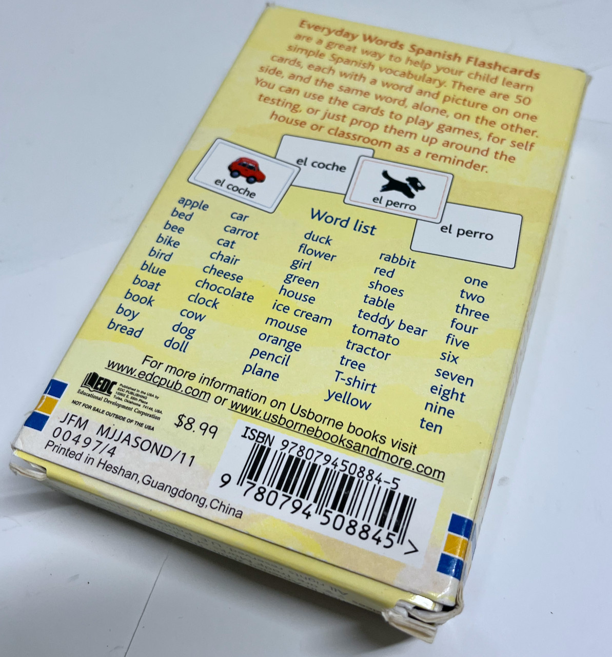 Usborne Spanish Flashcards – 50 Cards Learning Language Everyday Spanish Words