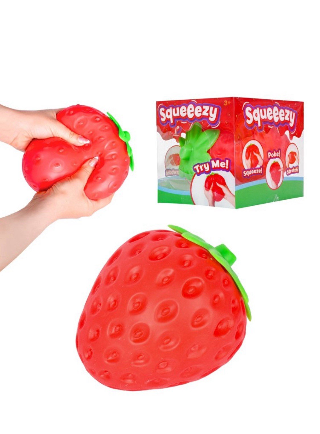 Sunny Days Jumbo Squeezy Strawberry Squishy Toy Stress Relief Sensory Fun