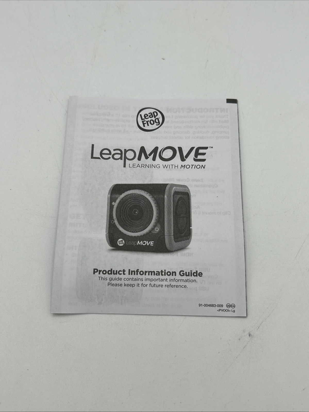 Leap Frog Leap Move Learning With Motion Plug & Play Camera Interactive Game