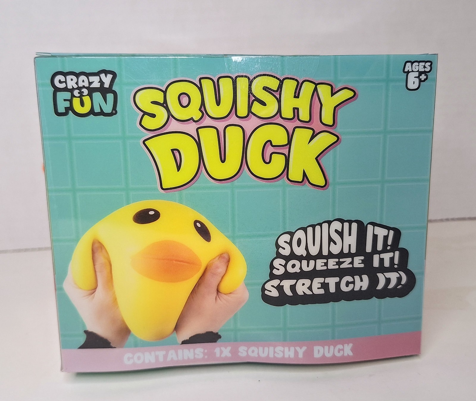 Crazy Fun Squishy Duck Tactile Squeeze Toy Yellow Orange Black Age 6+ Year RMS