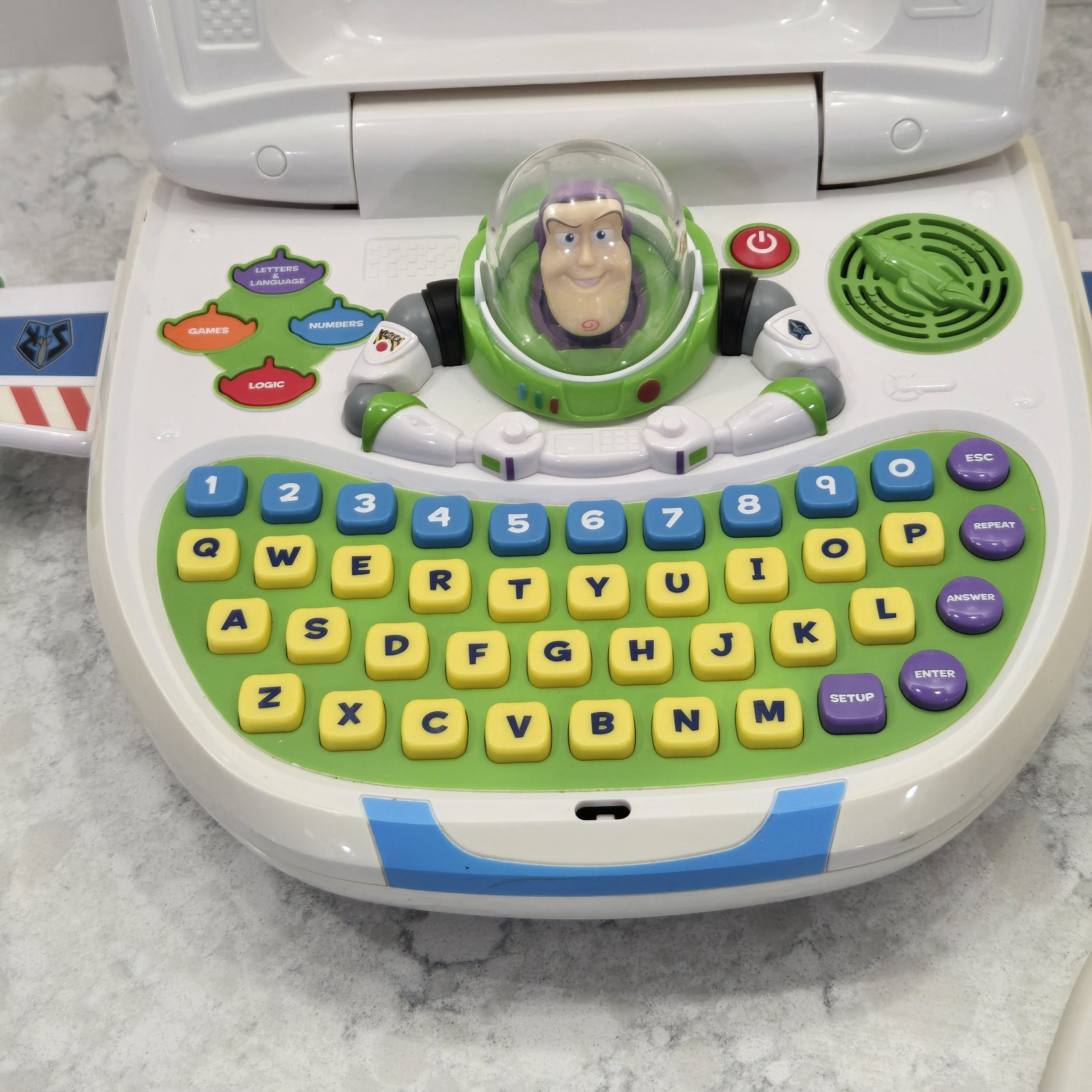 VTech Disney Toy Story 3 Buzz Lightyear Star Command Laptop Works!!