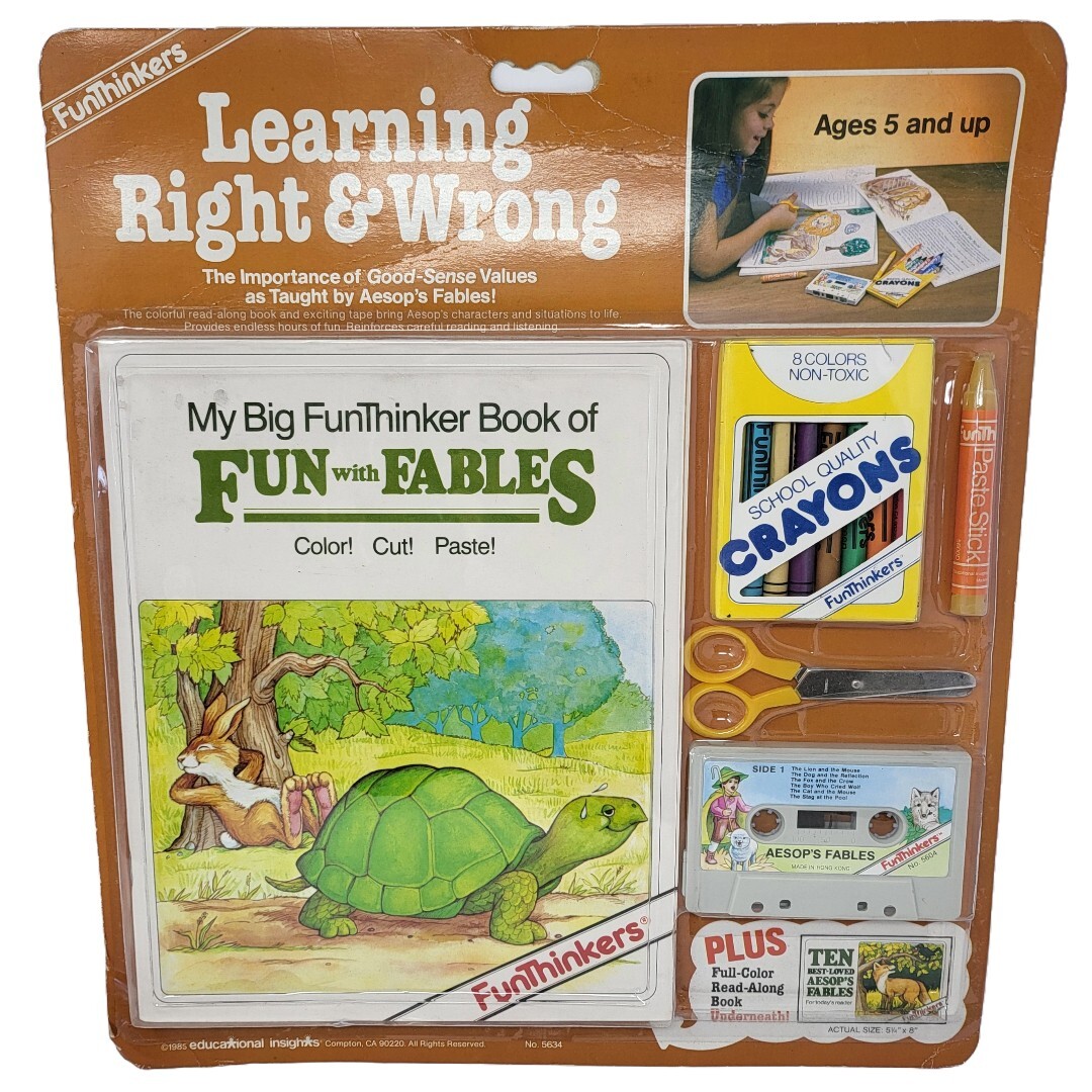 Rare 1985 Educational Funthinkers Learning Right & Wrong Activity Book NWT