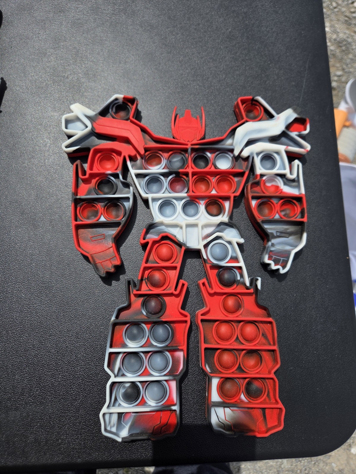 Transformers Robot Pop-It Tactile Sensory Toy Ages 4-7 8-11 Years Red Gray