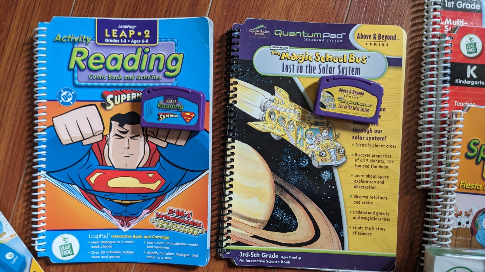 LeapFrog LeapPad Plus Writing LOT Books Cartridges Phonics Reading AUDIO FLAW
