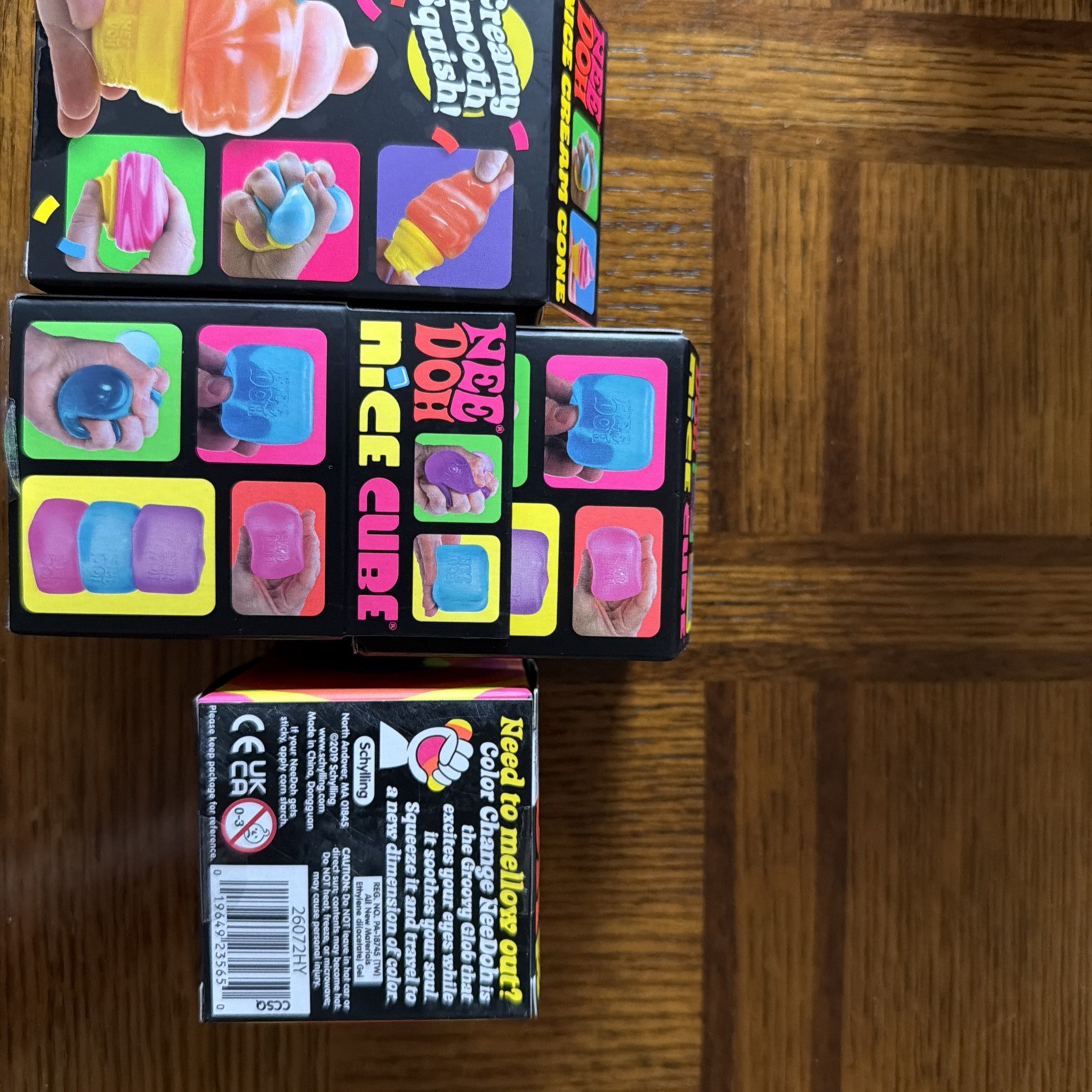 4x NEEDOH Nice Cube Pink & Blue, Blue Nice Cream Cone Plus A Blue Color Change