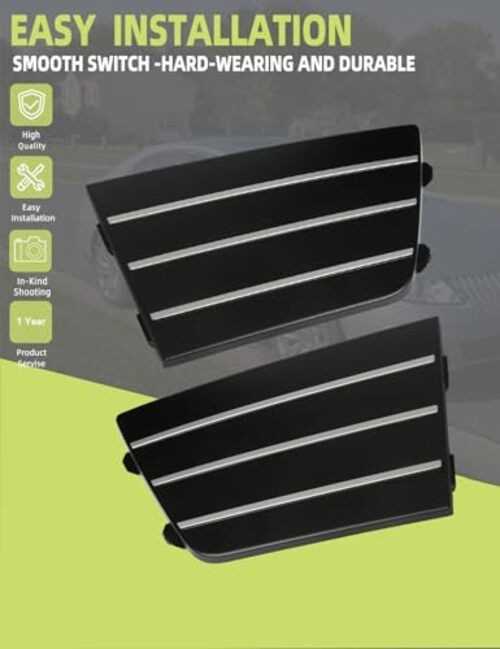Front Lower Bumper Grill Grille Insert Cover Bumper Grille Cover(Pair)