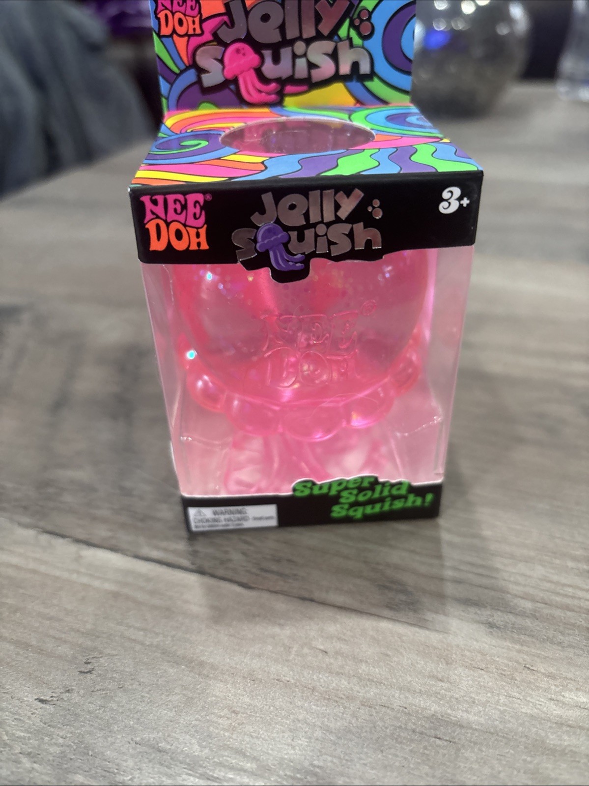 Nee Doh Jelly Squish Pink NIB Hard To Find