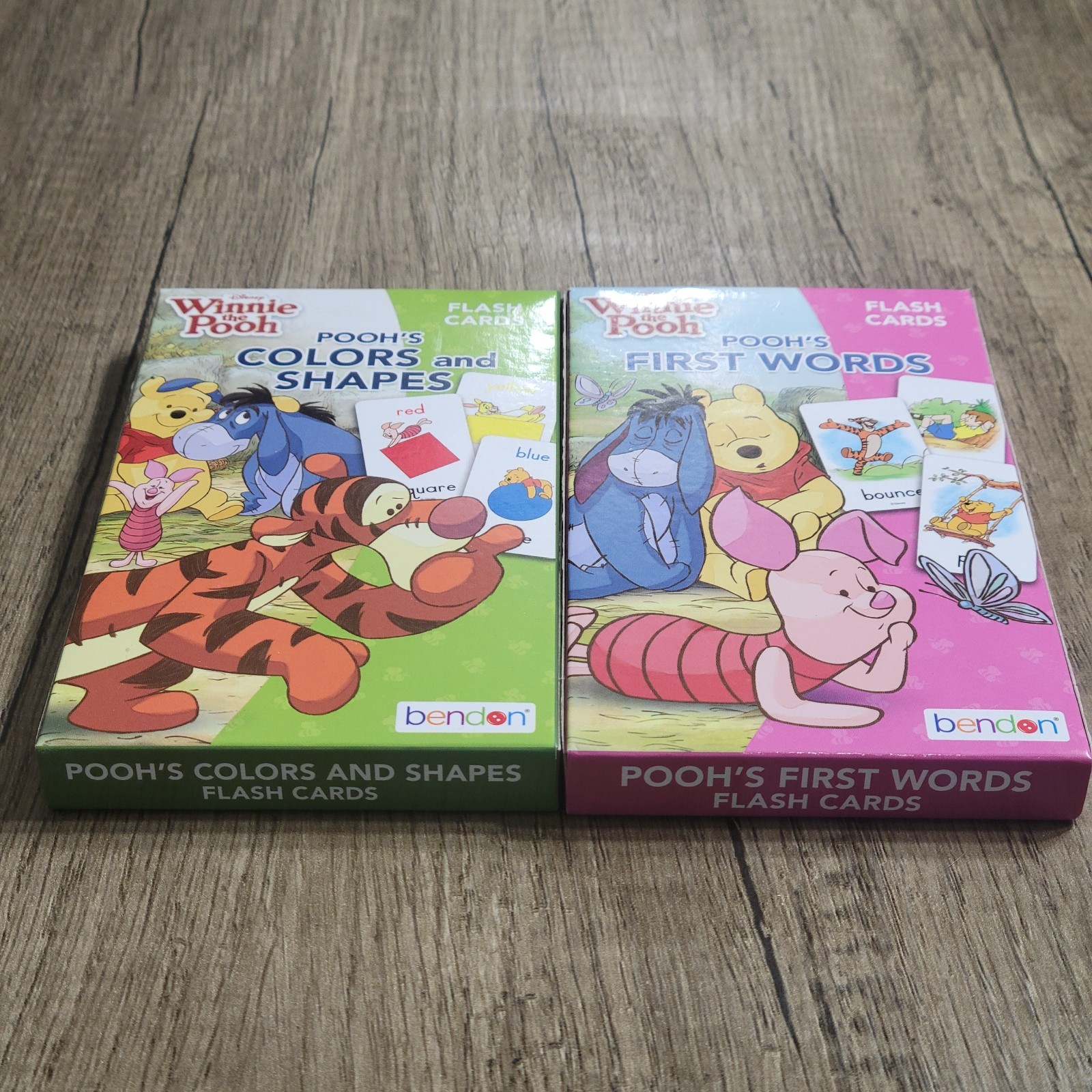 Winnie the Pooh Learning Flash Cards First Words/Colors & Shapes Lot Of 2