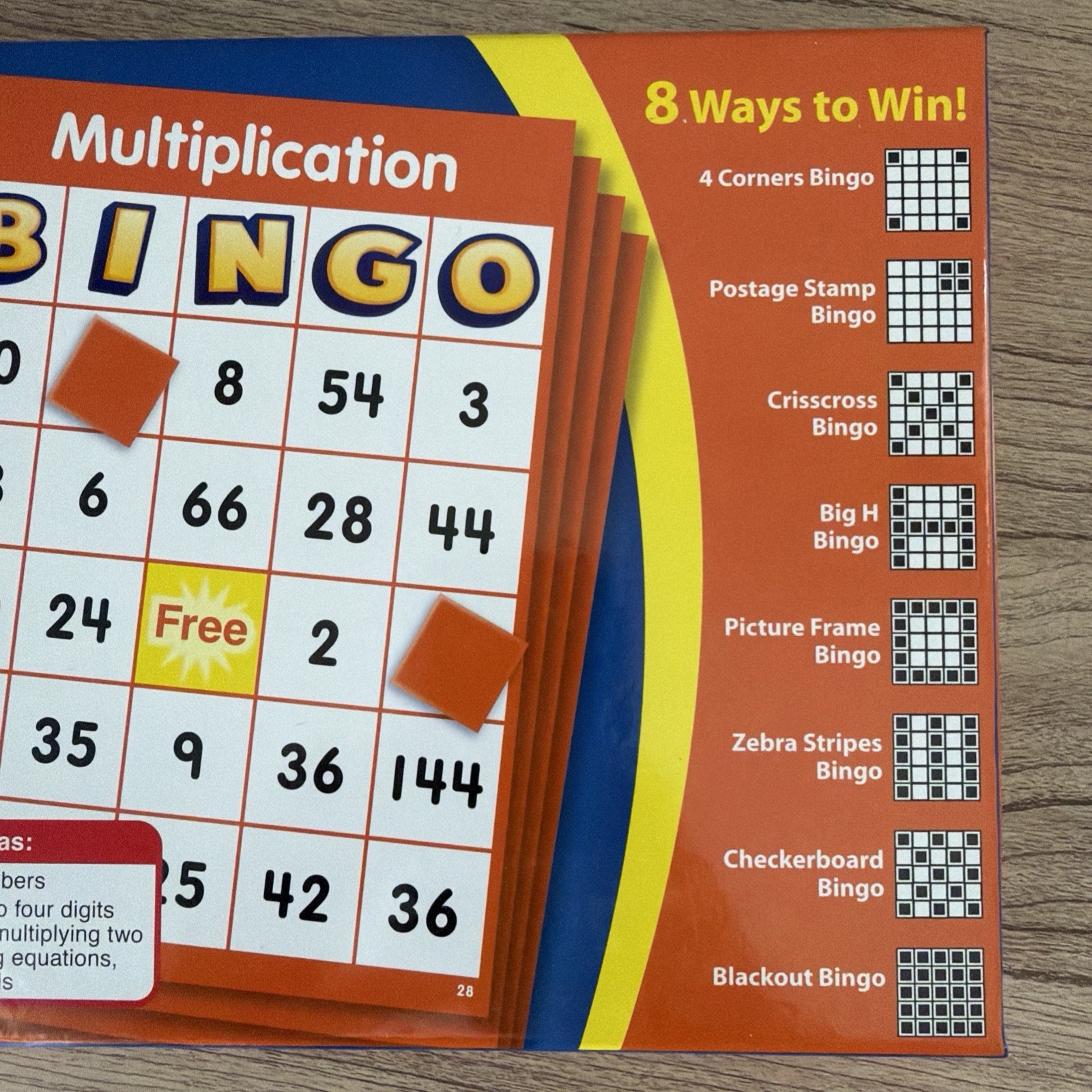Multiplication BINGO Lakeshore Game Grades 3-4 Up To 36 Players Gently Used