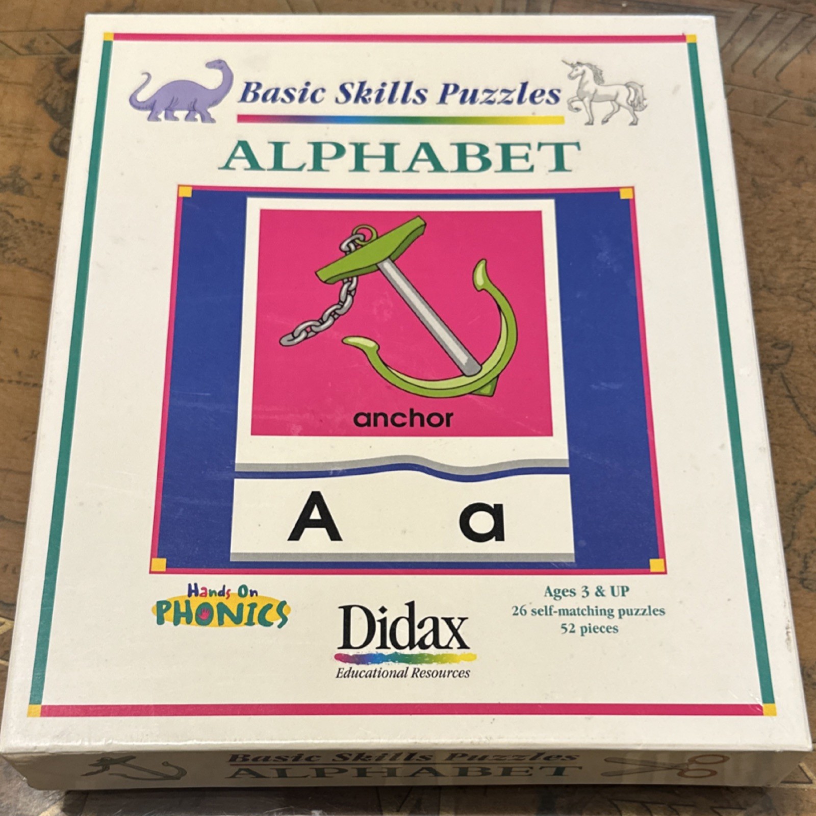 Didax Alphabet Basic Skills Puzzles Hands-On Phonics 26 Self-Matching