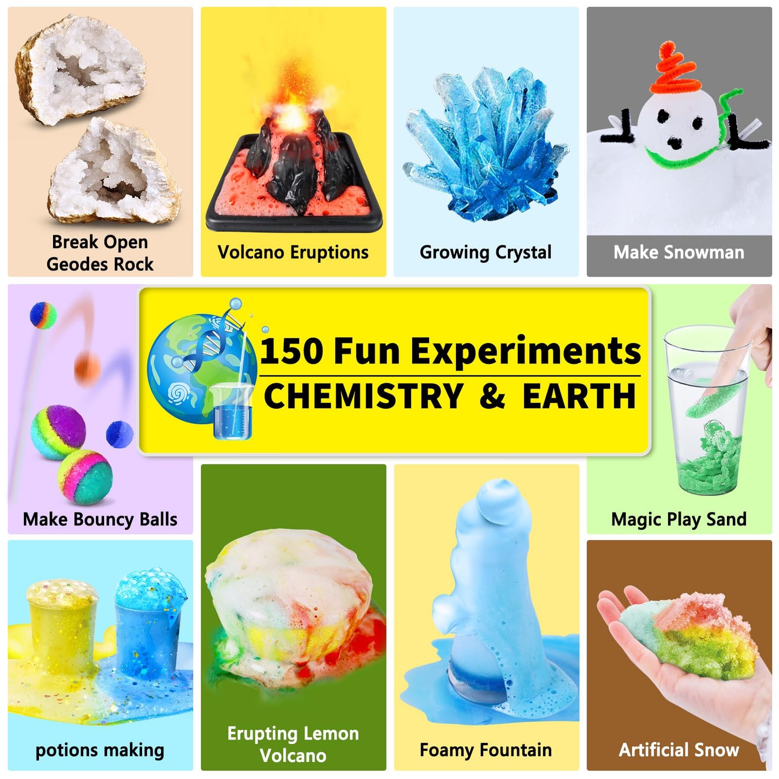 150 Experiments Science Kits for Kids Boys Girls, S.T.E.M Kit Toys Gifts Idea…