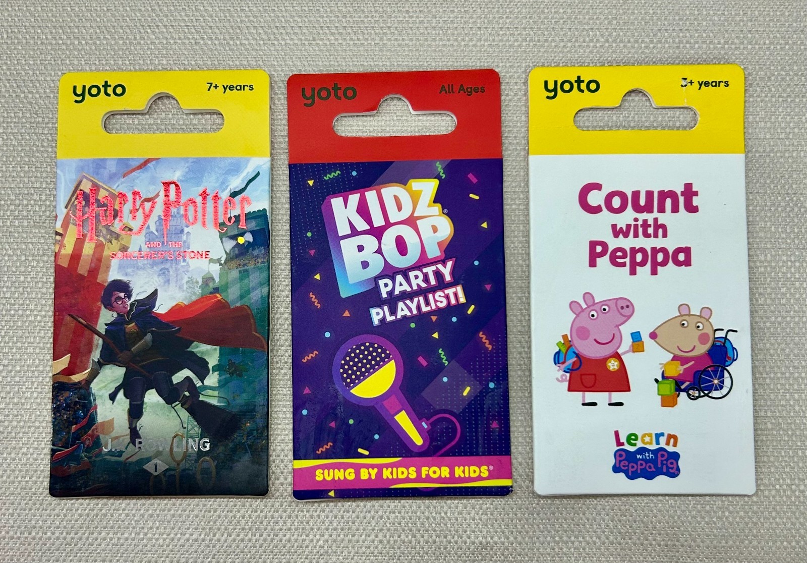 Yoto Cards 3-Pack Bundle Harry Potter Kidz Bop Peppa Pig Audio Player New Sealed