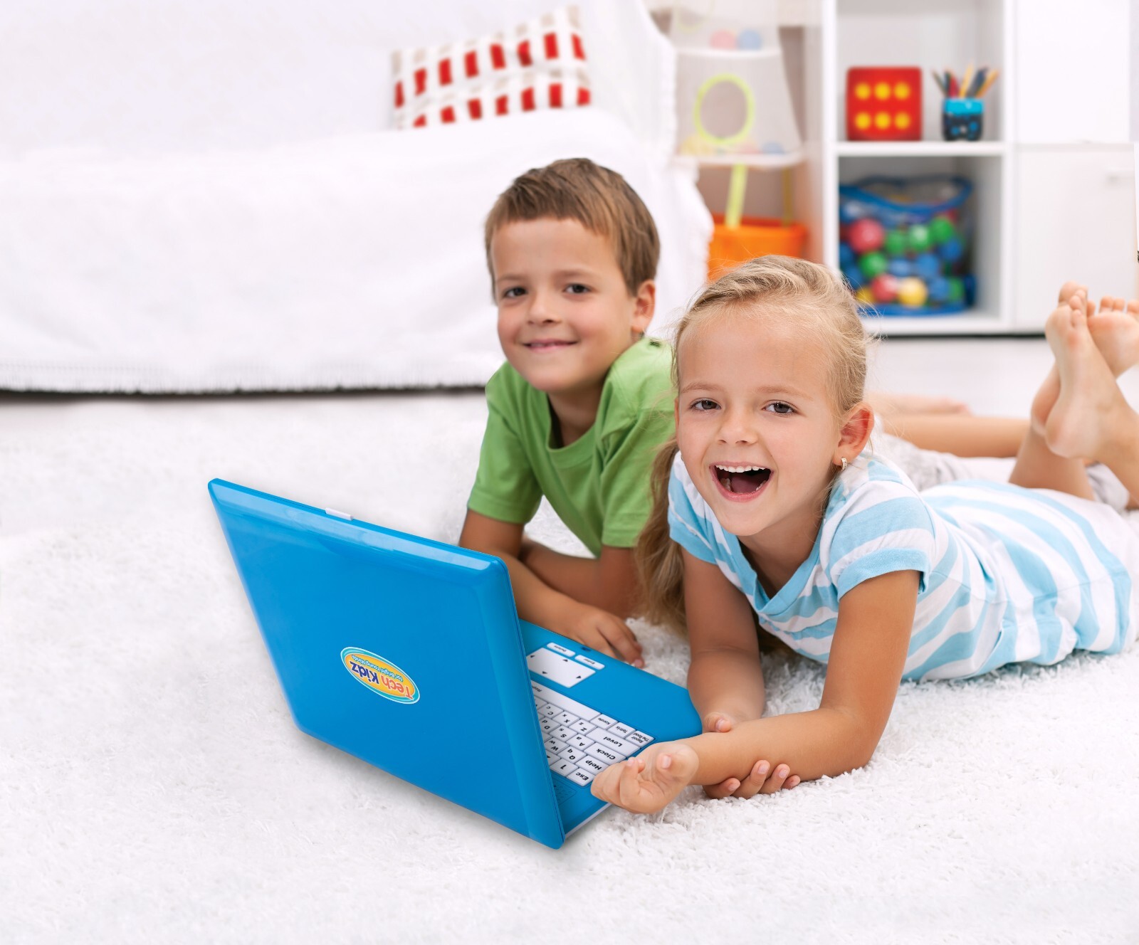 Tech Kidz Toy Computer Laptop Computer 80 Challenging Learning Activities (Blue)