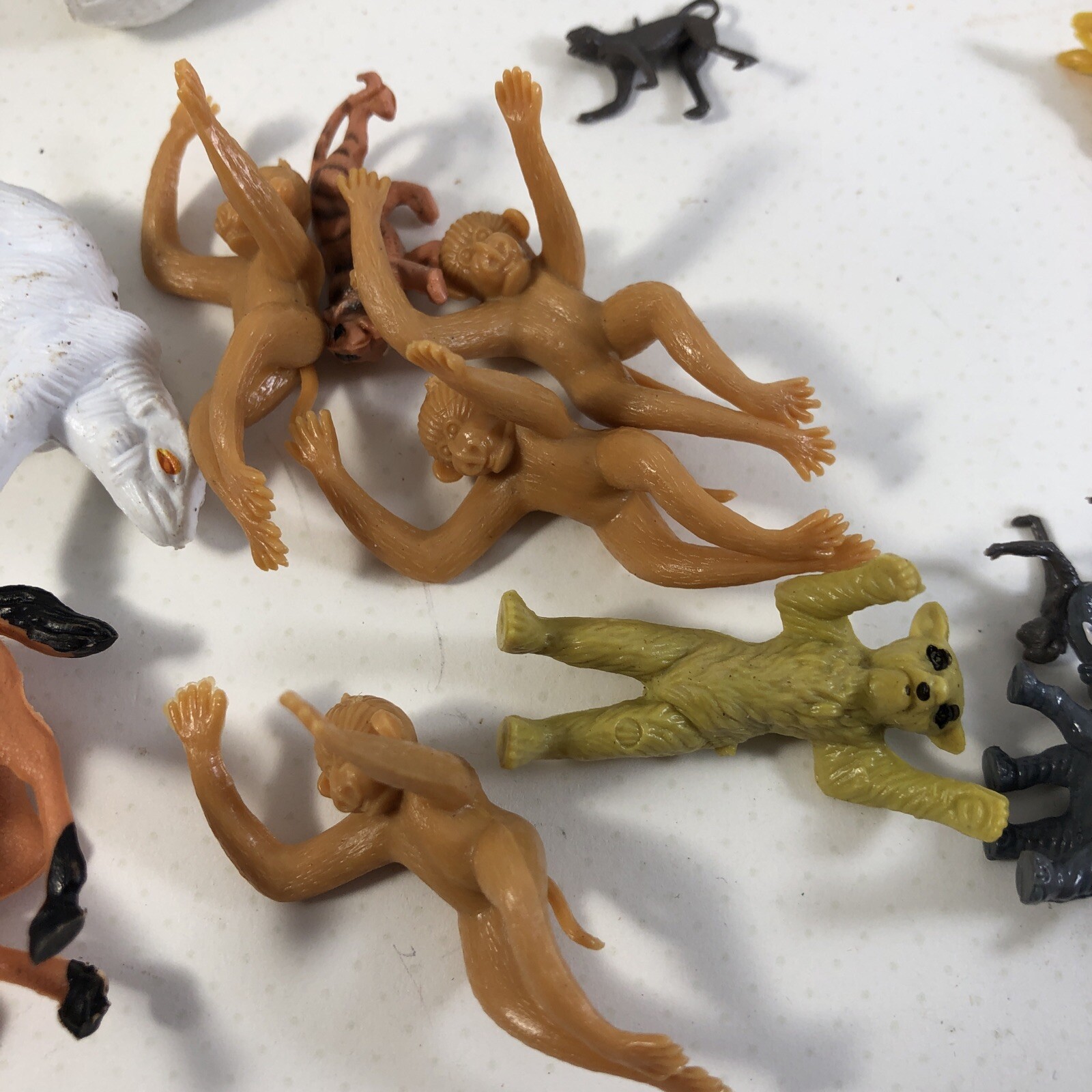 Vintage Toy Animals Mixed Lot of 25 Monkeys Bears Polar Bears 1970s