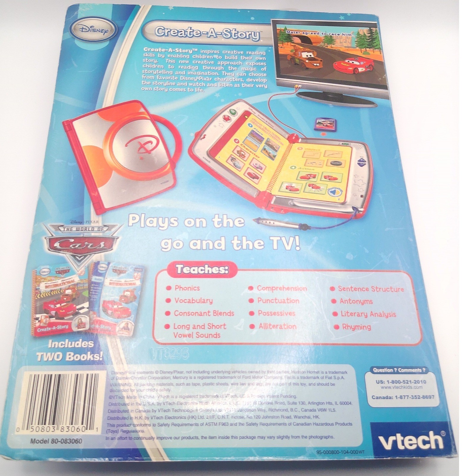 VTech Create-A-Story Disney Pixar Cars Radiator Springs International Untested