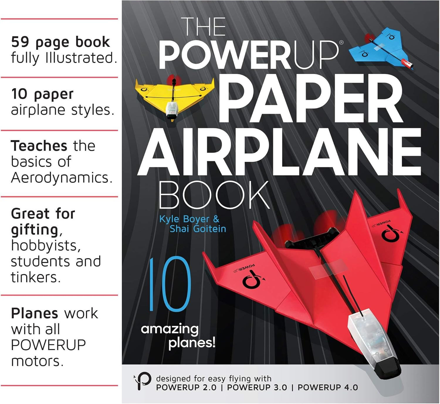 2.0 Education Kit – Motorized Paper Airplane Conversion Kit & Book Featuring 10