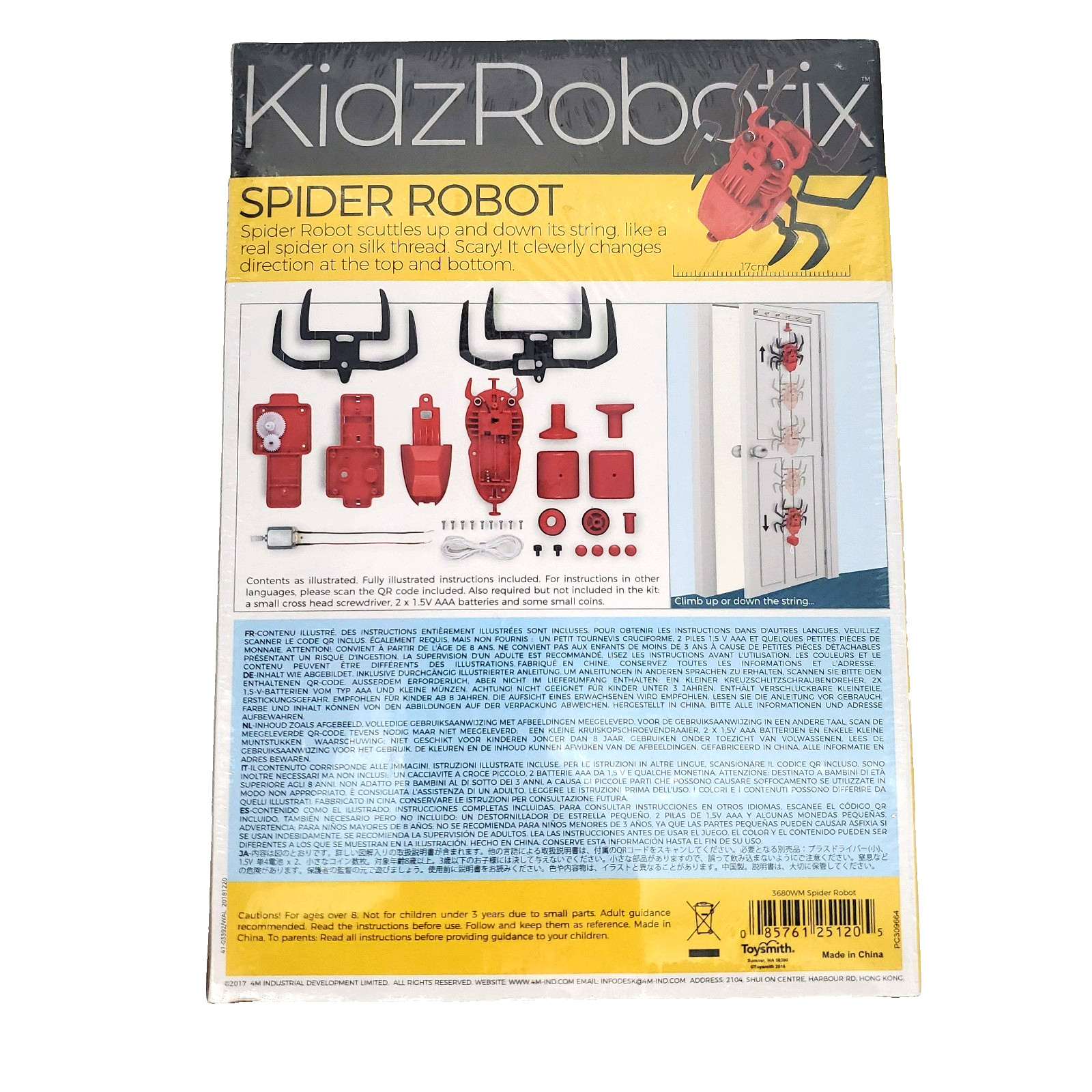 4M KidzRobotix Steam Powered Spider Robot Steam Powered Kids Ages 8+ NEW,SEALED