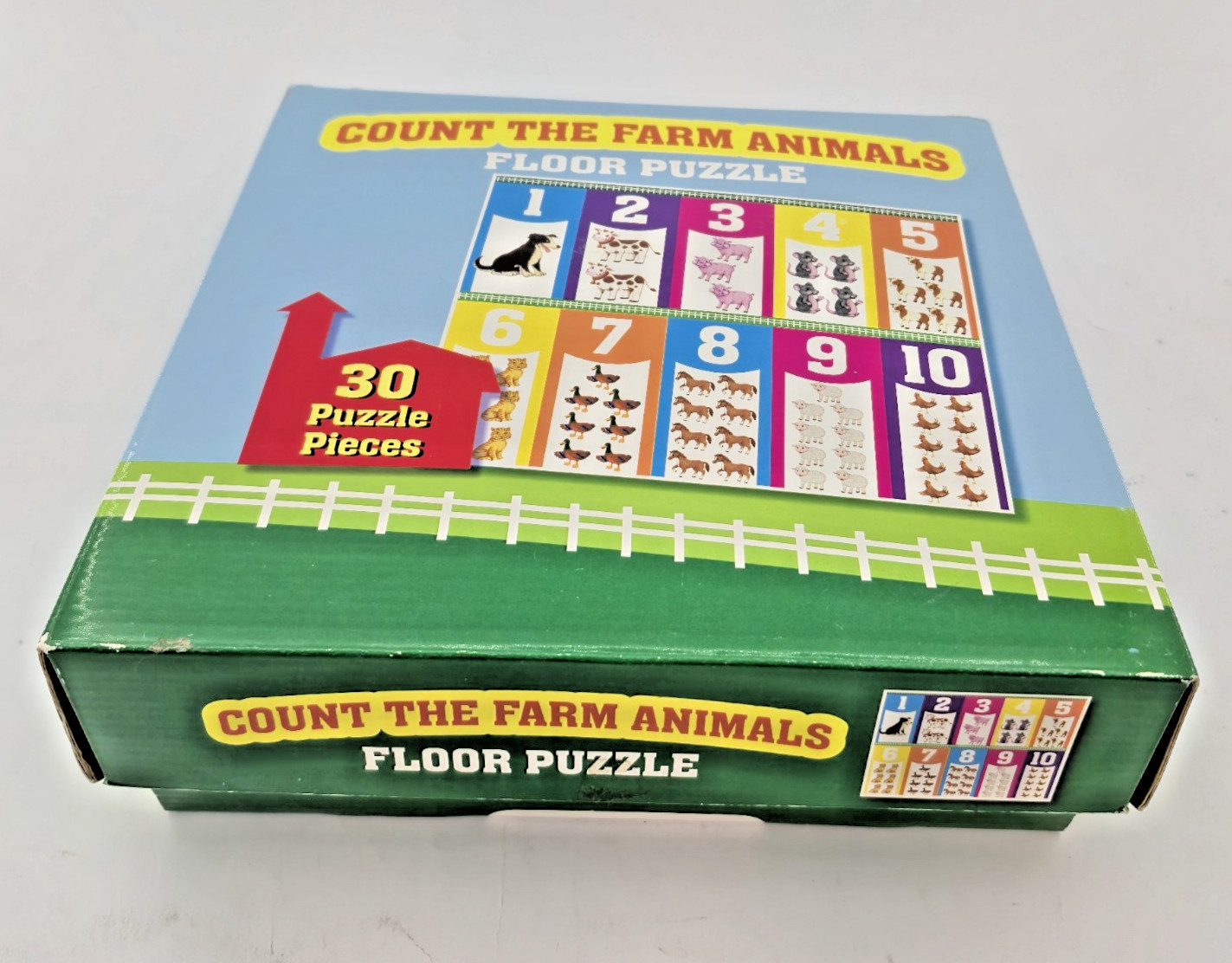 Count The Farm Animals Floor Puzzle 30 Pc – 2ft – Toddler Learning Ages 3+