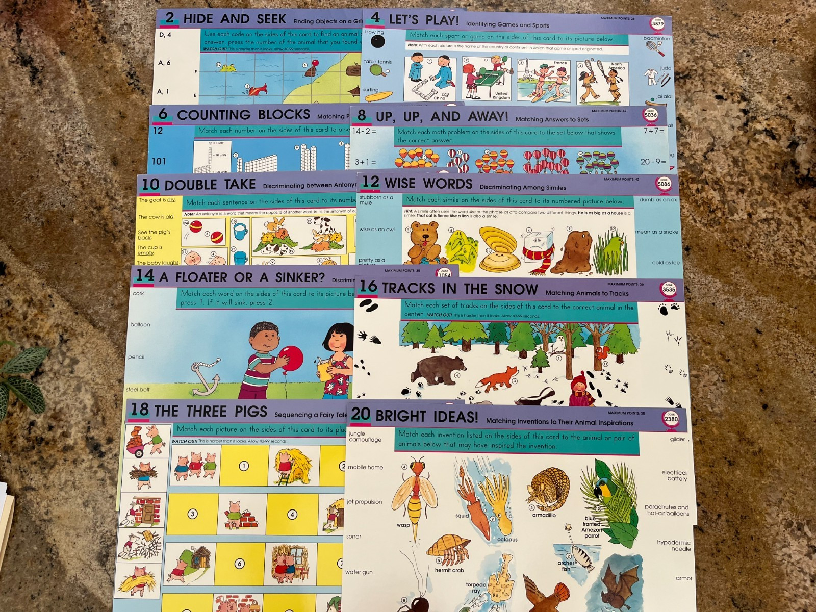 GeoSafari Electronic Learning Game Cards Lot of 4 Phonics Reading Eye Clue More