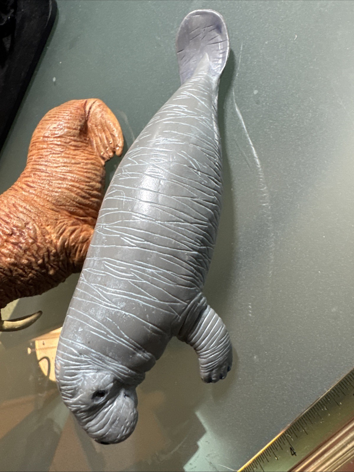Vintage PVC Manatee Adult Safari Ltd 1996 6” Gray Aquatic & Walrus 1994 6”