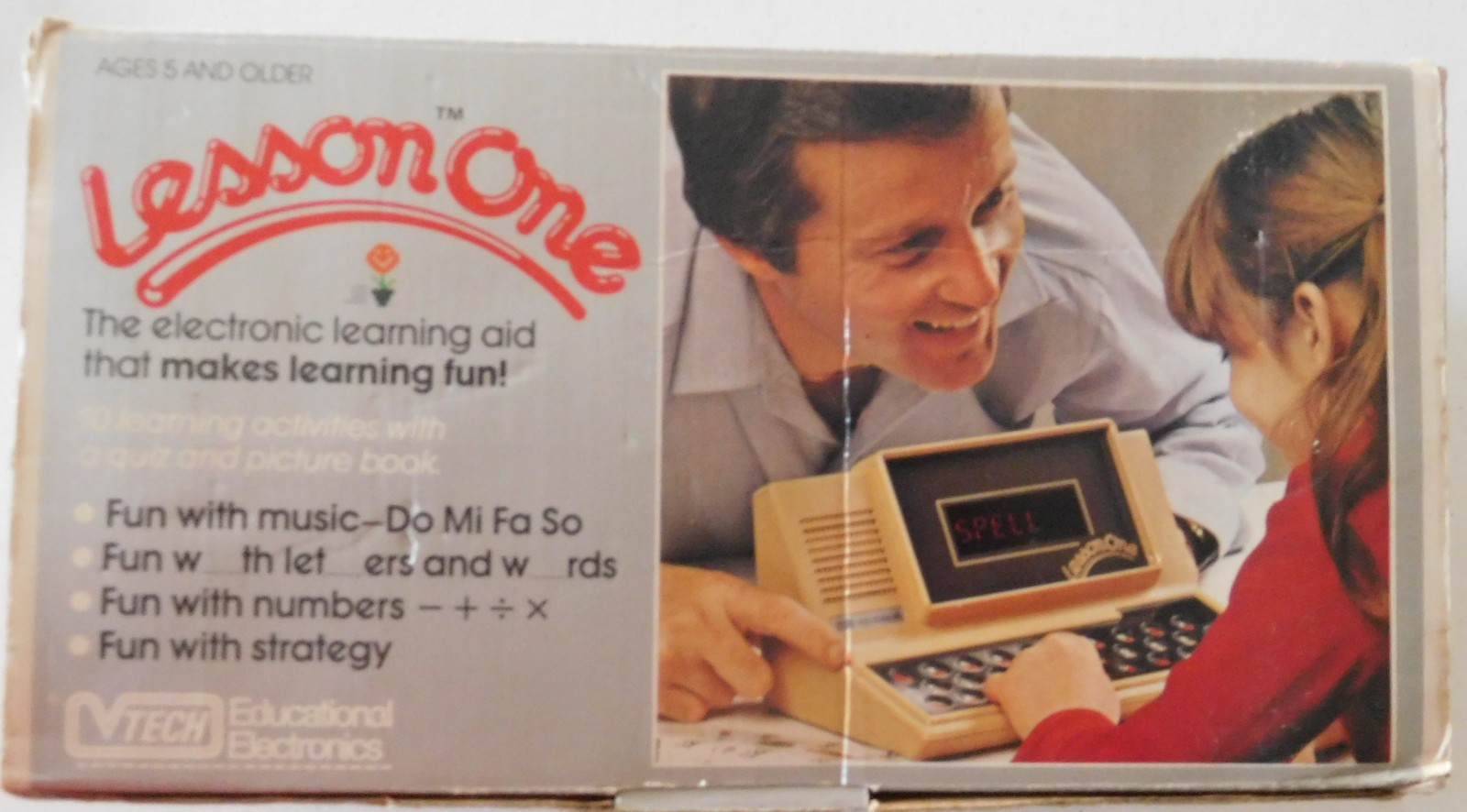 Vintage 1981 VTech Lesson One Electronic Learning Aid WORKING w/ Box Manual