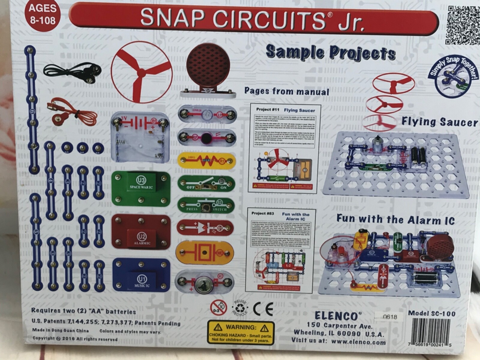 ELENCO SNAP CIRCUITS JR 100 electronics lessons (B7)