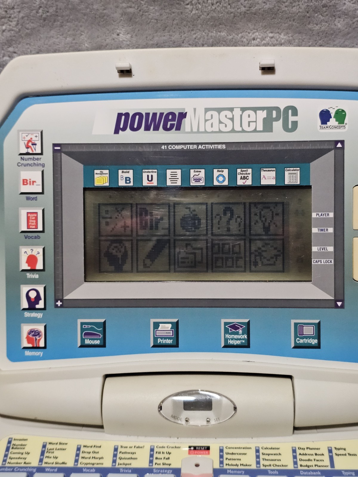 Power Master PC Kids Educational Laptop 41 Activities Tested Works Missing AC…