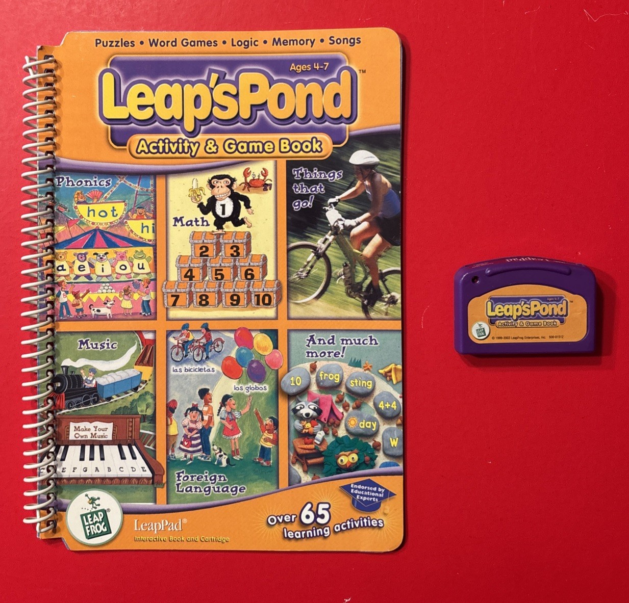 LeapPad Leap’s Pond Activity & Game Book LeapFrog Puzzles Memory Songs 2002 2003