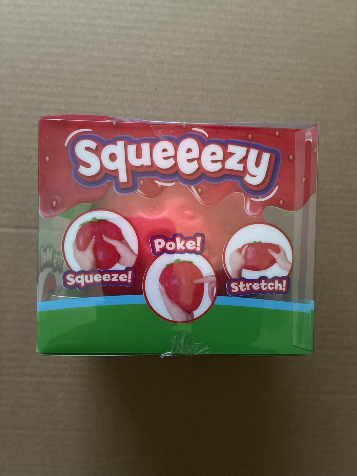 Sunny days JUMBO Squeezy Squeeezy Strawberry Squishy Toy