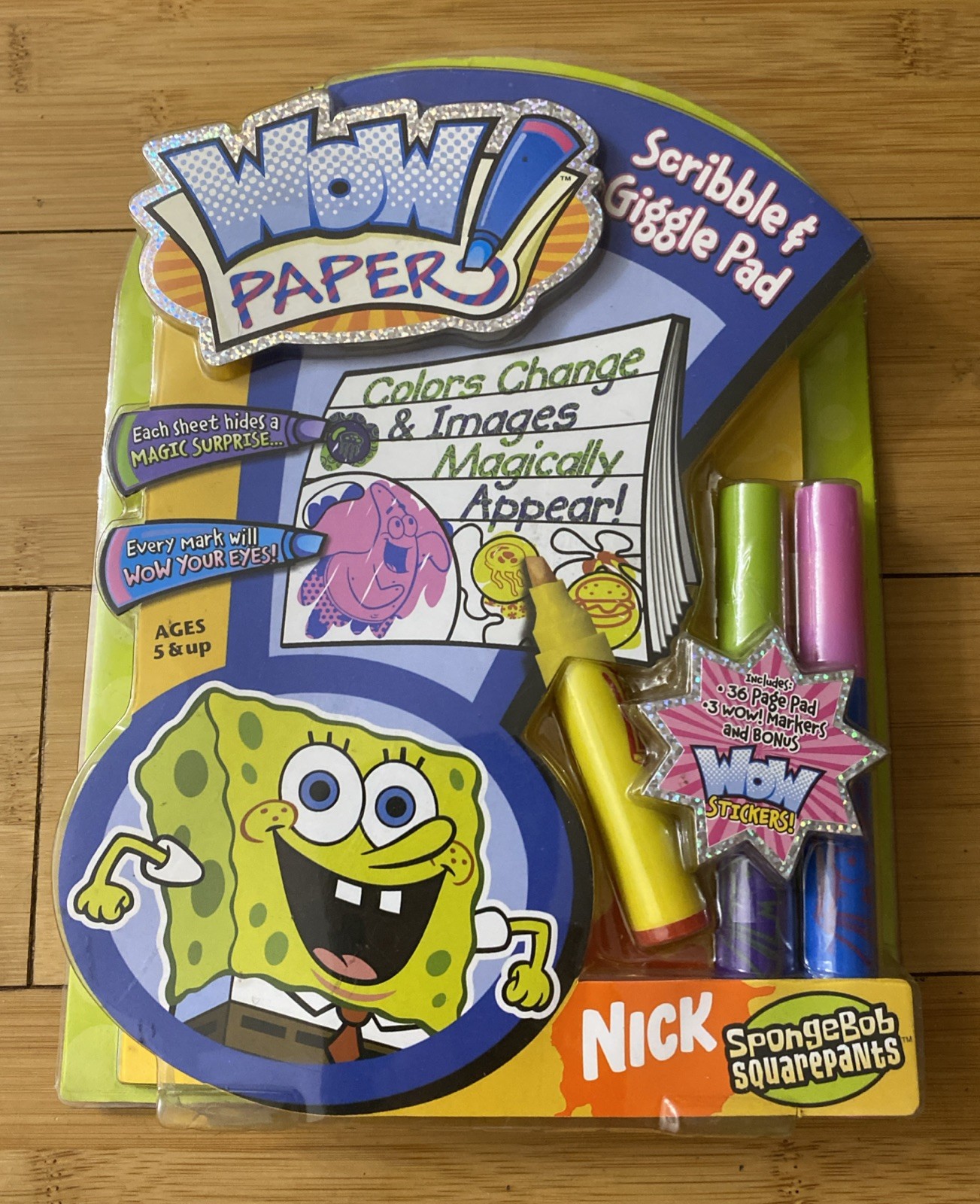 SpongeBob SquarePants Vintage 2004 wow Paper, Scribble & Giggle Pad Nickelodeon