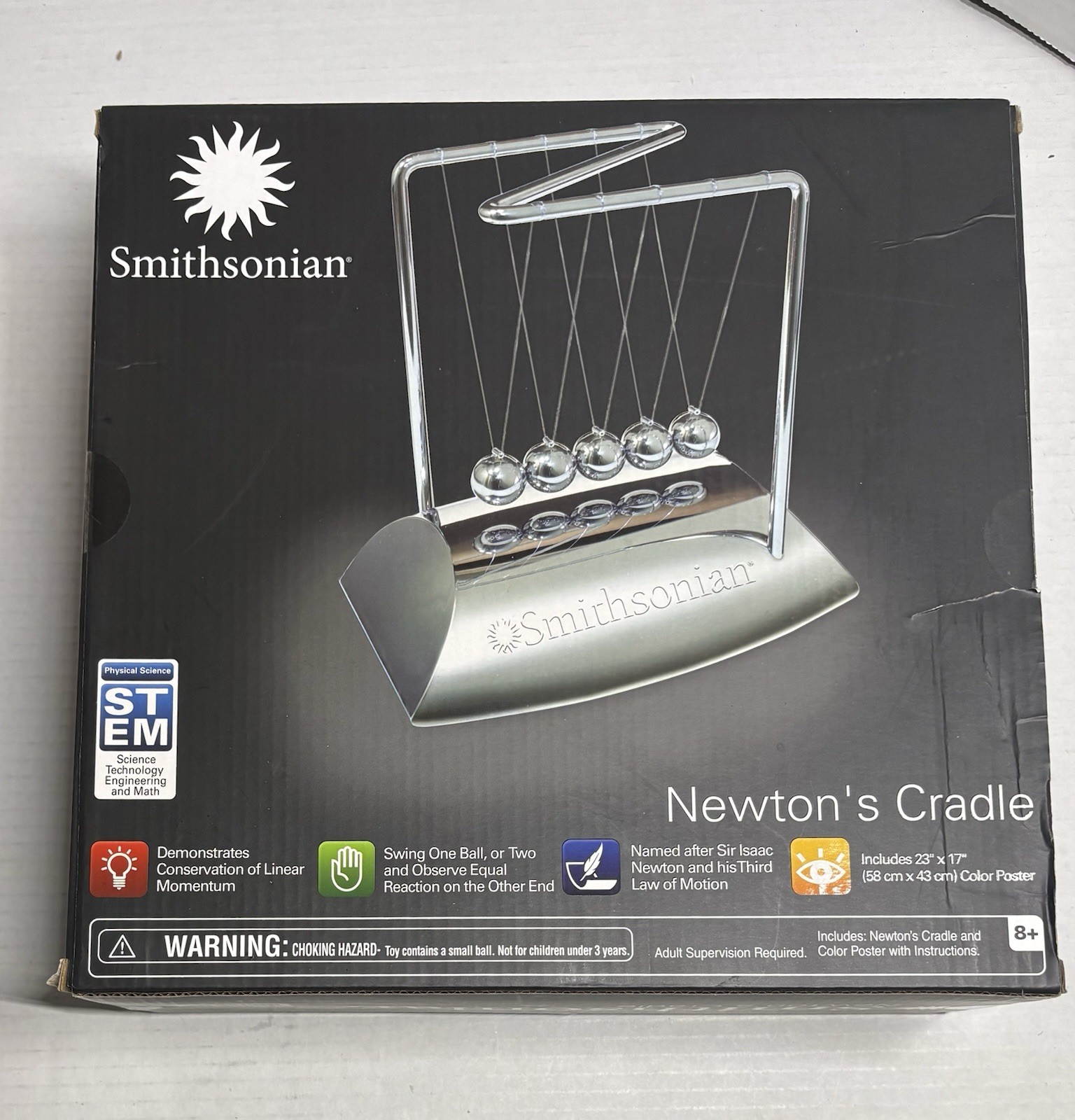 Smithsonian Newton’s Cradle Science Kit New Factory Sealed