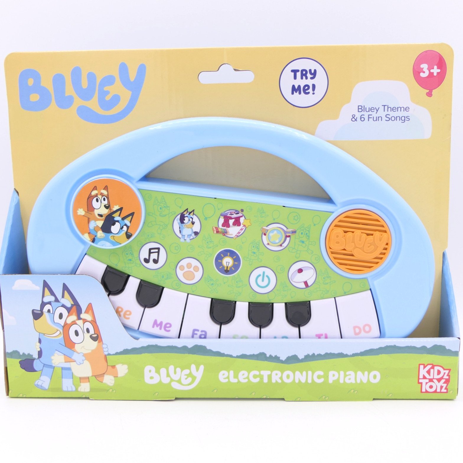 Kidz Toyz Bluey Electronic Piano Musical Keyboard Bluey Theme + 6 Fun Songs 3+