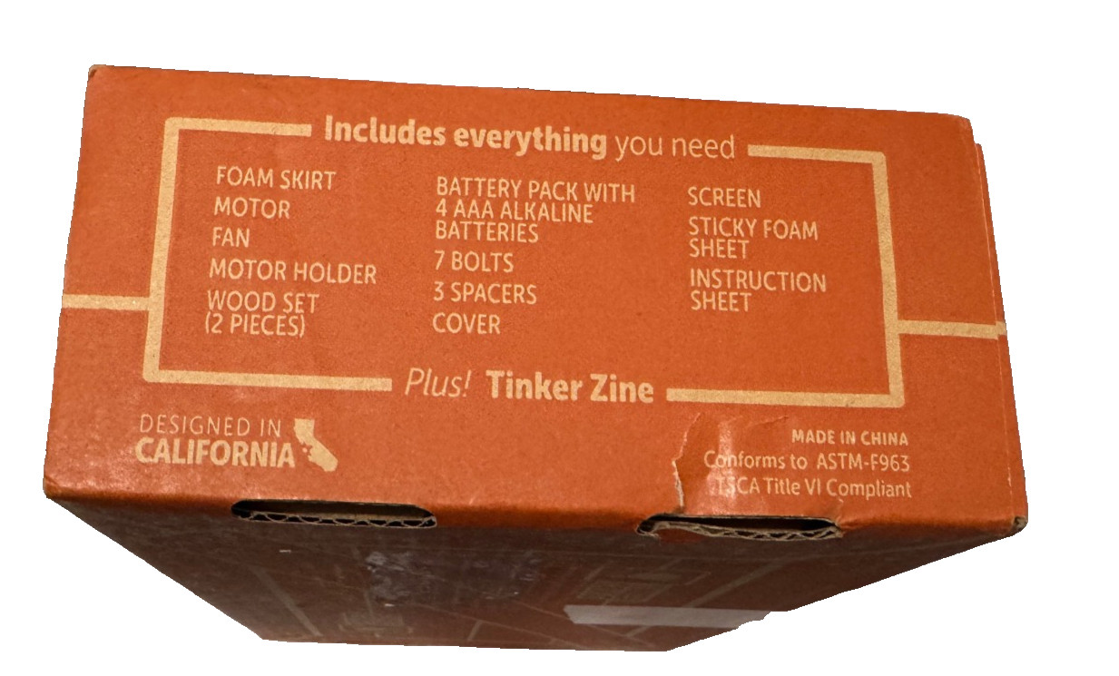 Tinker Crate KiwiCo Make Your Own Hover Disc Kit Ages 9+ New
