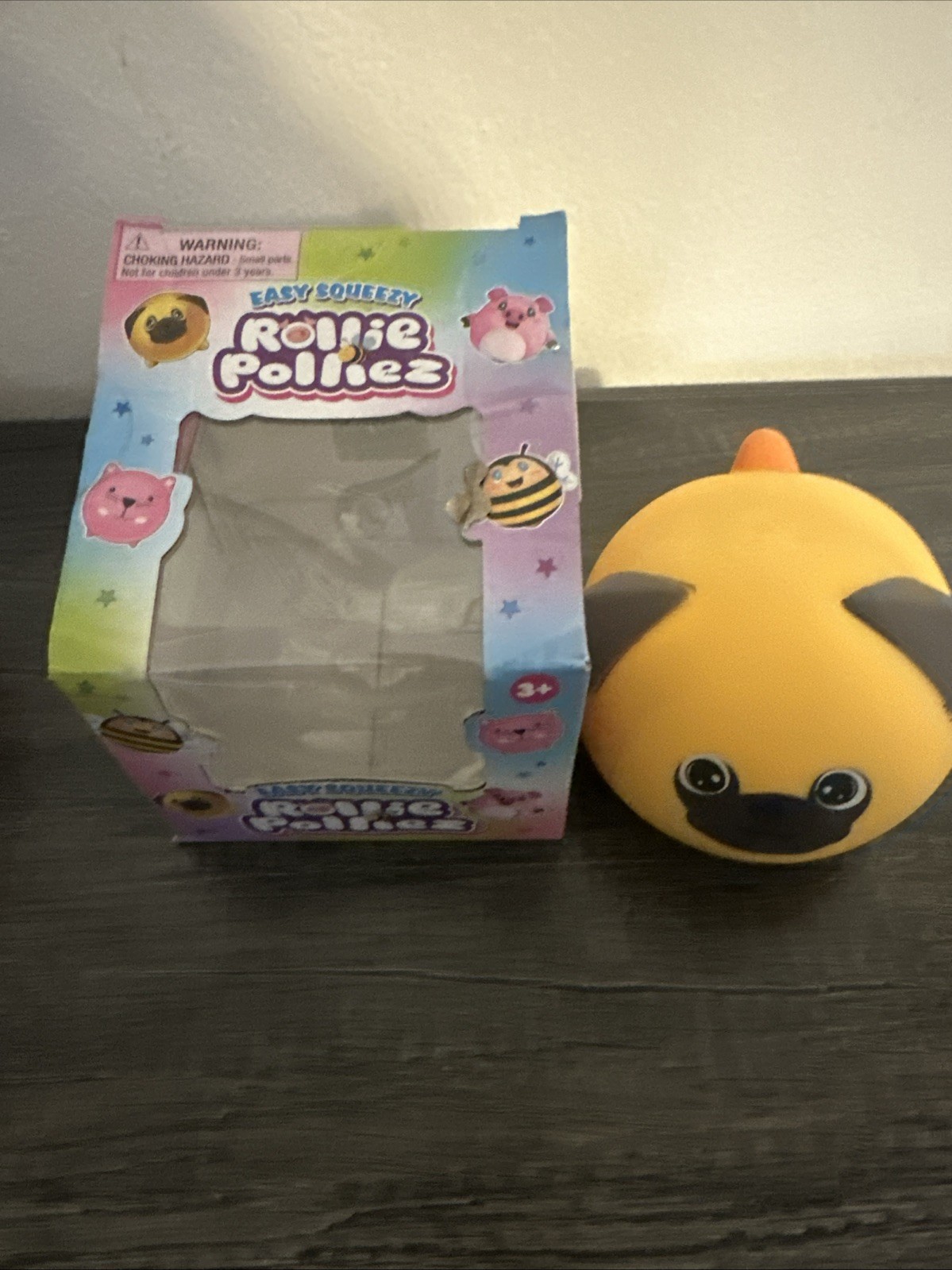 Easy Squeezy Rollie Pollies Squishy Yellow Dog New