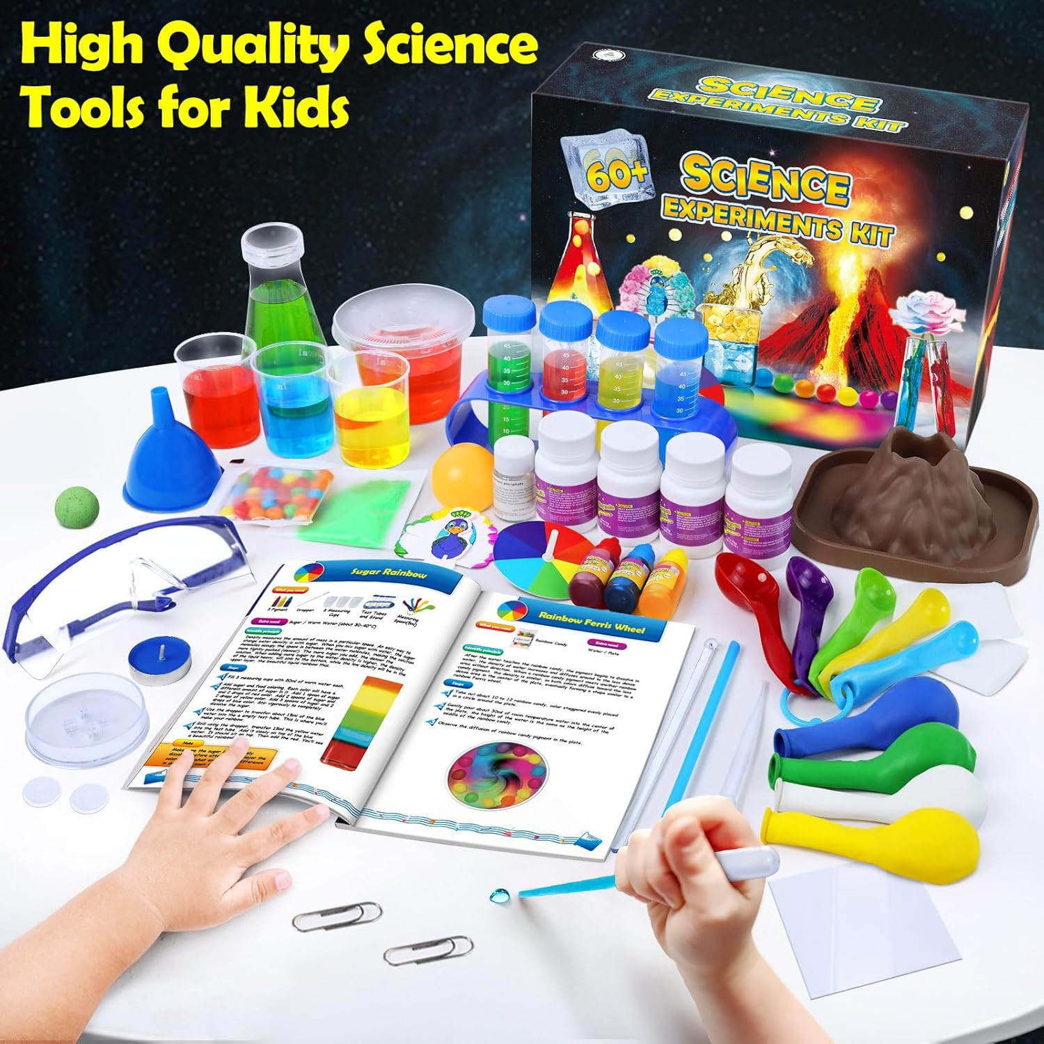 60+ Science Experiments Kits for Kids, Boys Girls Toys Gifts, Science Lab S.T…