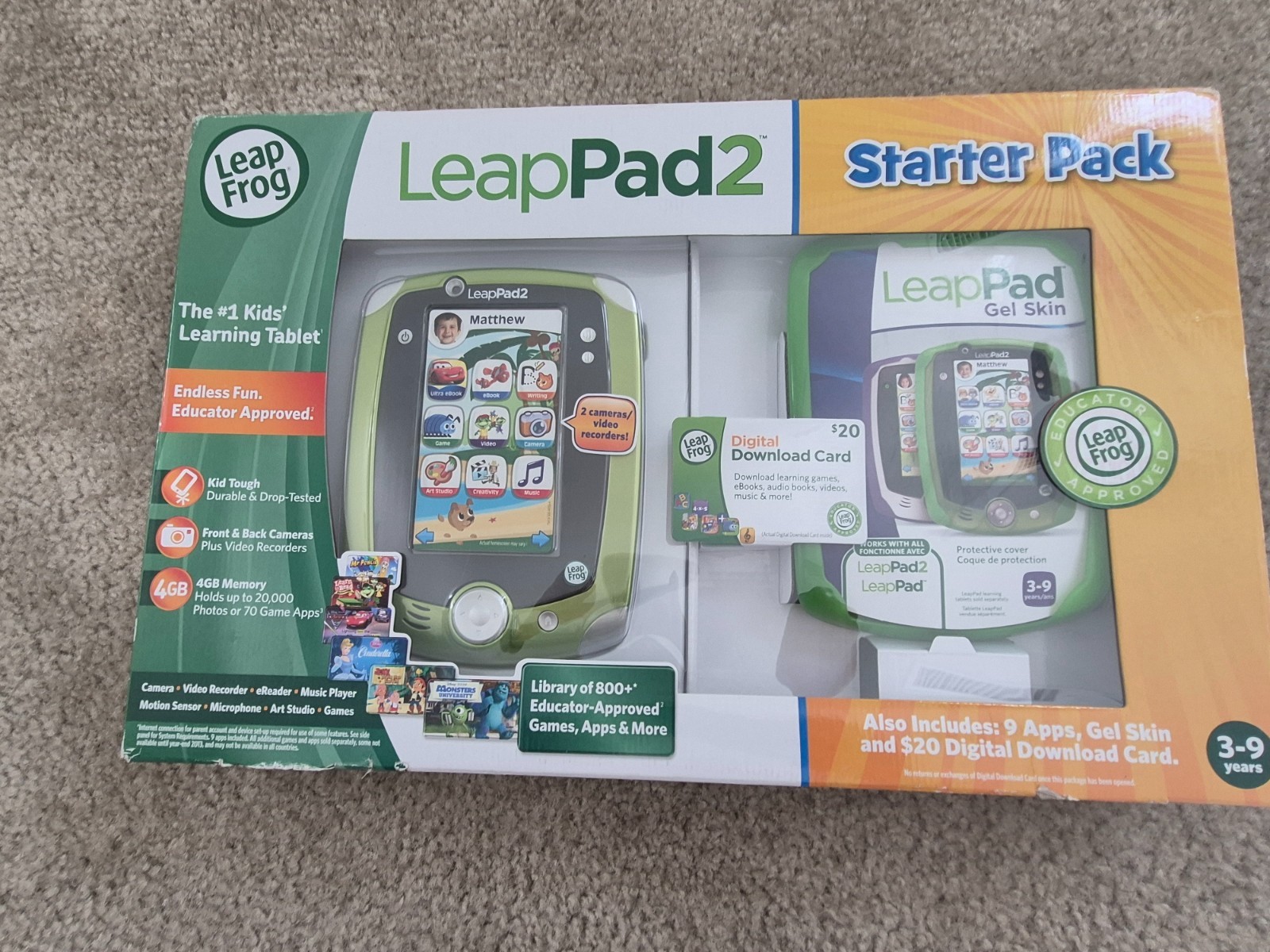 leapfrog 2 Leap Frog tablet handheld youth kids gel skin starter pack