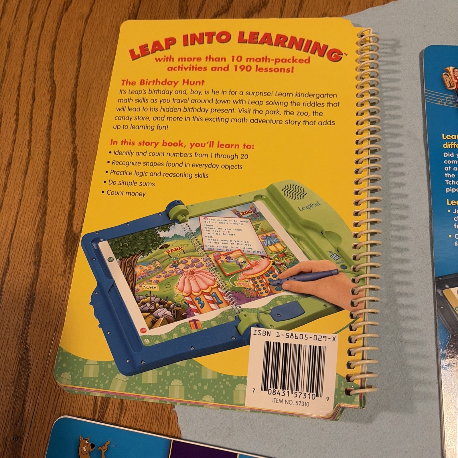 LeapFrog Level 1&2 Books With Cartridges Lot Of 4-Music-Reading-math