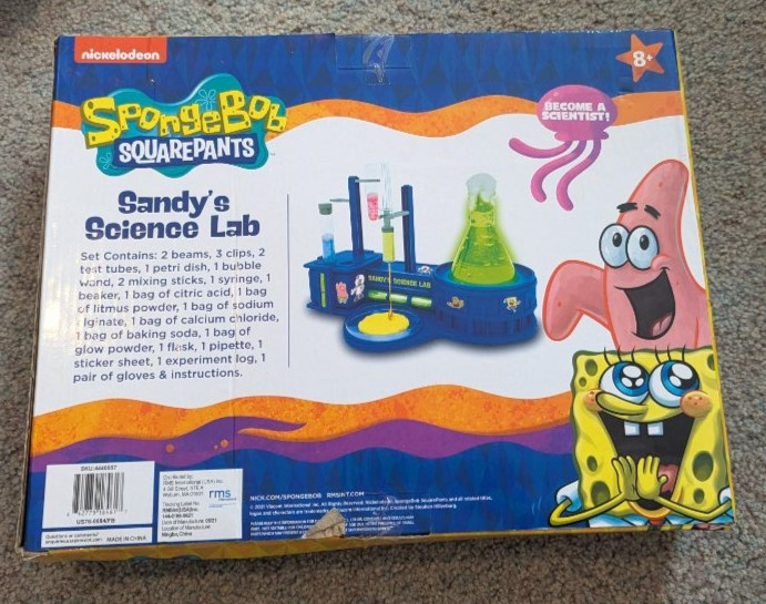 SpongeBob SquarePants Sandy’s Science Lab Nickelodeon 25+ Experiments Kids STEM