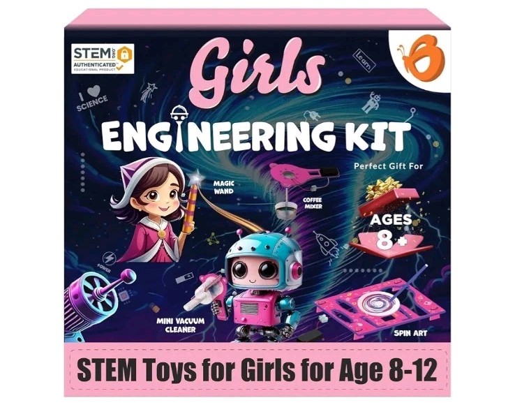 Butterfly EduFields 100+ STEM Projects Mini Engineering Kit for Ages 8+