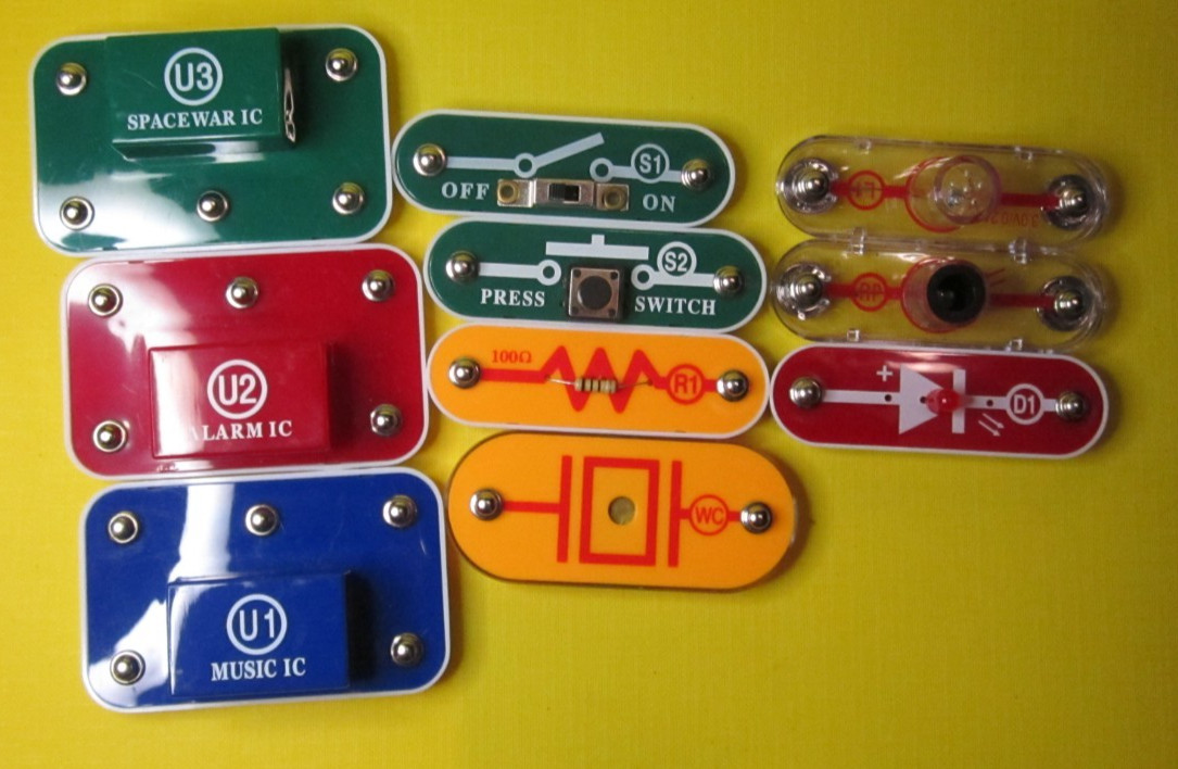 ELENCO Snap Circuits Replacement Part: Lot of 12 WC D1 U2 U1 U3 S2 S1 L1 RP R1