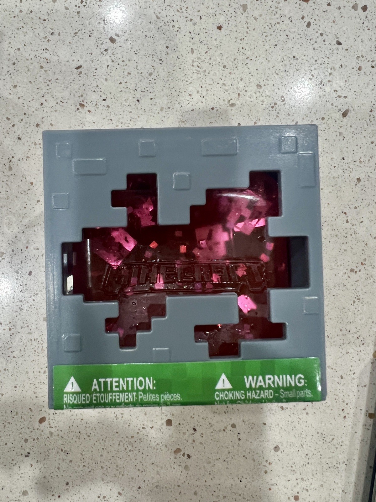 Minecraft Jelly Cube Chase 1/48 Real Gold-Plated Pickaxe Pink Squishy Squeeze