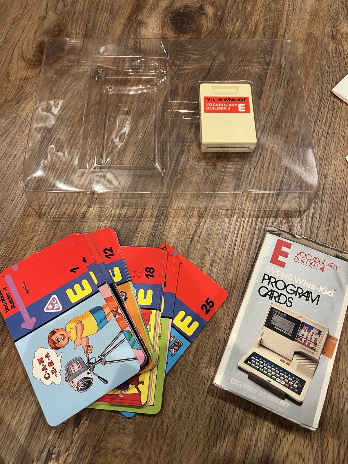Vintage 1987 VTech Talking Whiz-Kid Computer Lot – TESTED 3 Vocabulary Cards