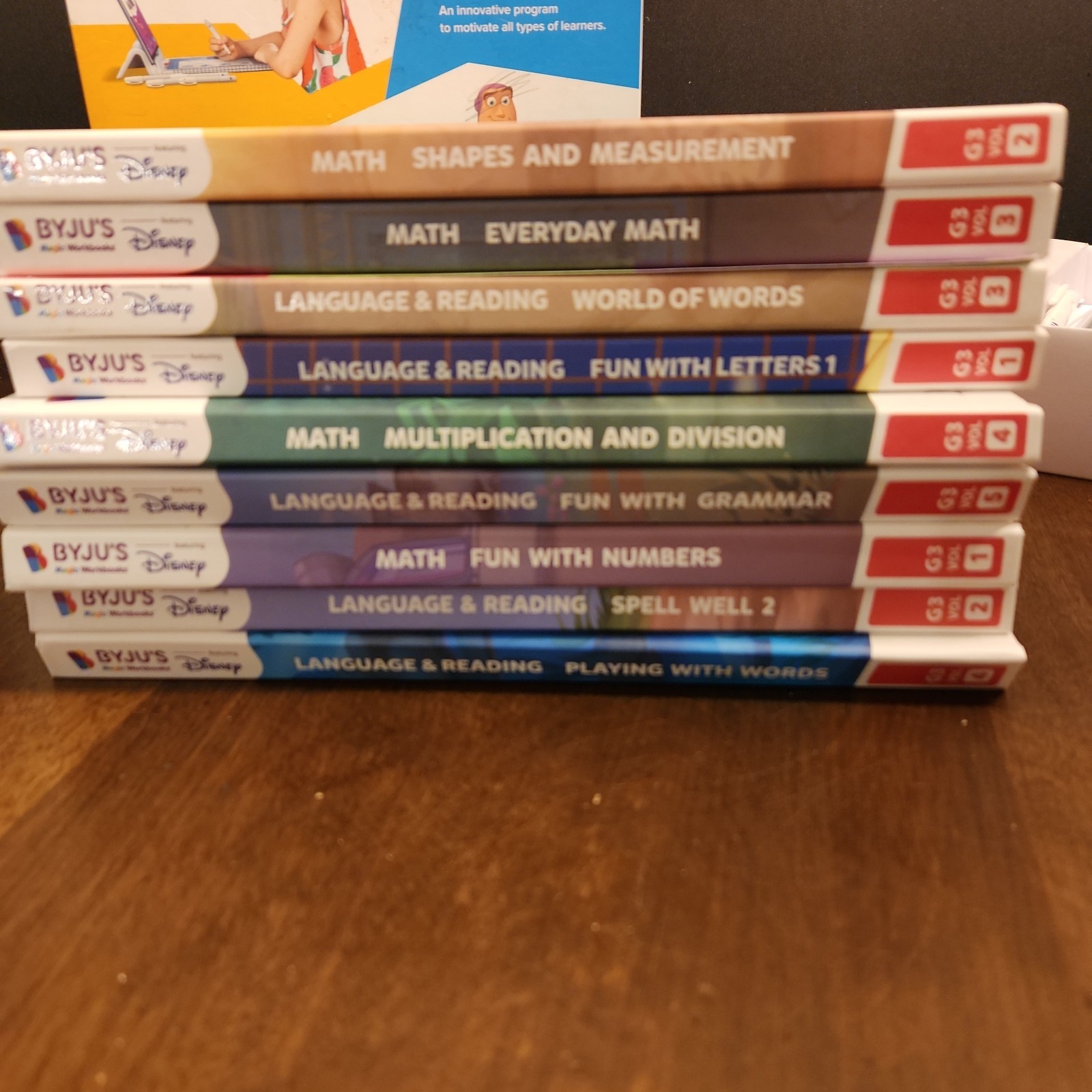 BYJU’s Magic Workbooks 3rd Grade Premium Edition Disney Pixar Book Set Lot