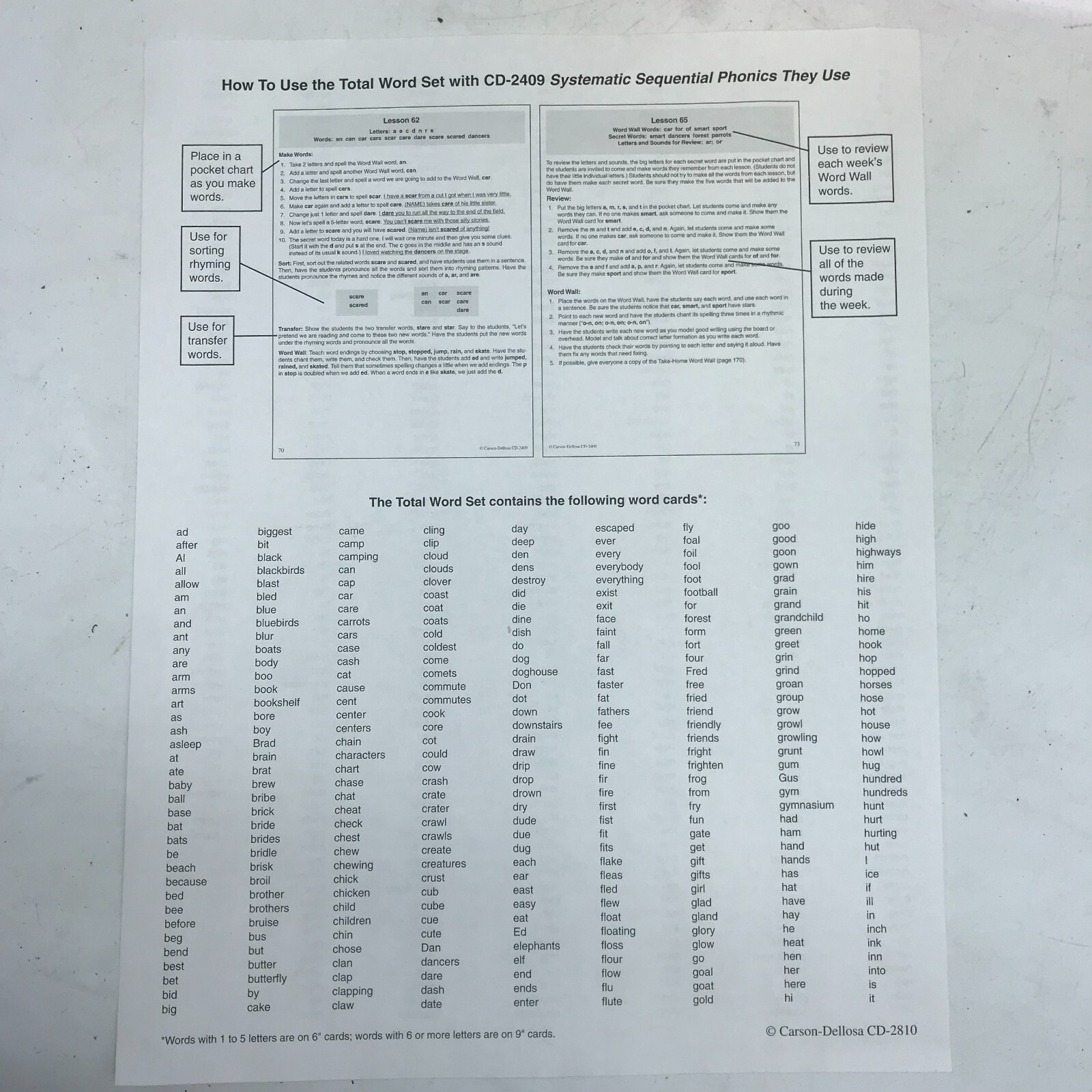 Beginner Readers Homeschool Word Cards Sequential Phonics – Carson-Dellosa