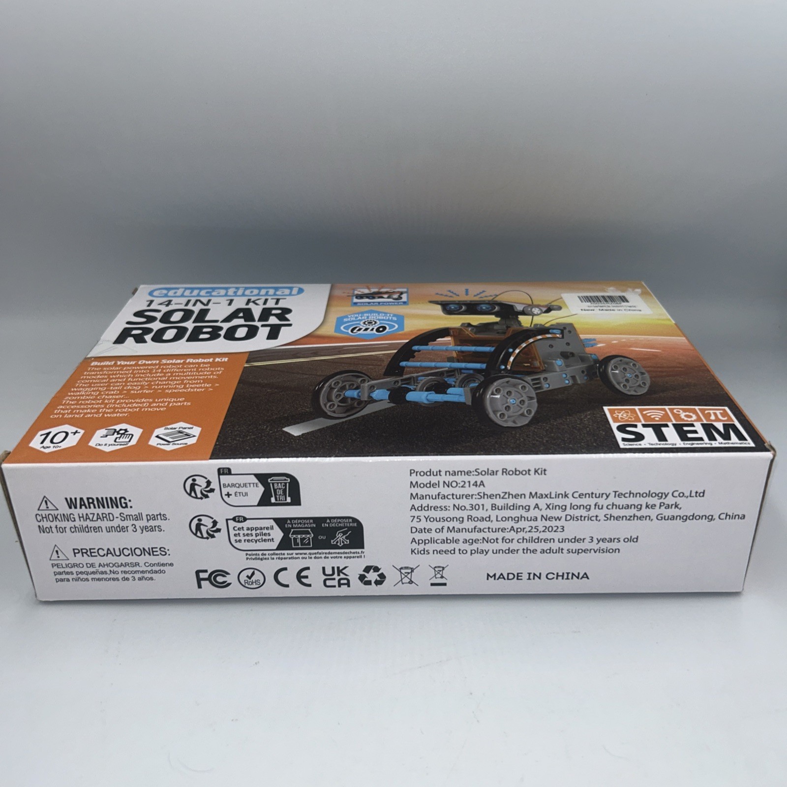 Educational Solar Robot 14-IN-1 Kit STEM Educational Ages 10+ Brand New!