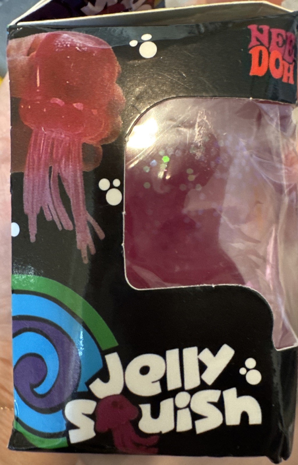 Pink Jelly Squish Viral Toy New! Fast Shipping! Pink with glitter NIB
