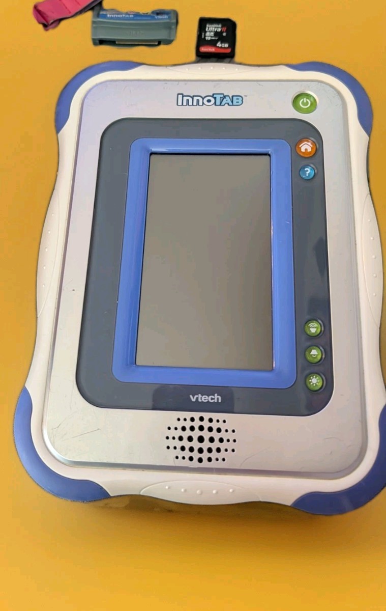 VTech InnoTab learning Tablet TESTED Bundle w/ Case SpongeBob game 4GB SD card