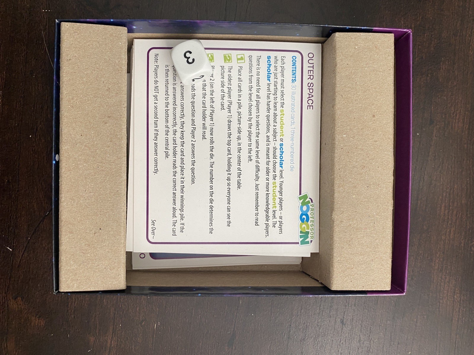 Professor Noggin Outer Space Trivia Card Game Complete Educational Kids